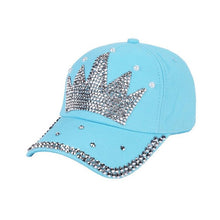 New Fashion Unisex Baseball Cap Rhinestone Crown Shaped Boy Girls Snapback Hat Casquette hat Sports Outdoors Cap