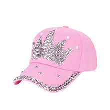 New Fashion Unisex Baseball Cap Rhinestone Crown Shaped Boy Girls Snapback Hat Casquette hat Sports Outdoors Cap