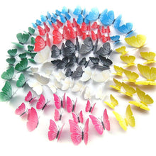 12pcs 3d butterfly wall decor Fridge Magnet Room Decor Decal Applique Wall Decals Stickers Living Home Decor pegatinas de pared