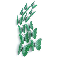 12pcs 3d butterfly wall decor Fridge Magnet Room Decor Decal Applique Wall Decals Stickers Living Home Decor pegatinas de pared