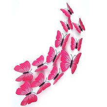 12pcs 3d butterfly wall decor Fridge Magnet Room Decor Decal Applique Wall Decals Stickers Living Home Decor pegatinas de pared