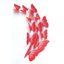 12pcs 3d butterfly wall decor Fridge Magnet Room Decor Decal Applique Wall Decals Stickers Living Home Decor pegatinas de pared
