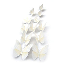 12pcs 3d butterfly wall decor Fridge Magnet Room Decor Decal Applique Wall Decals Stickers Living Home Decor pegatinas de pared