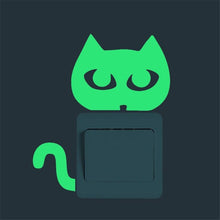 Cute Creative Cat Luminous Noctilucent Glow in the dark Switch Wall Sticker Home decoration