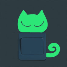Cute Creative Cat Luminous Noctilucent Glow in the dark Switch Wall Sticker Home decoration