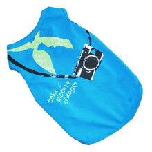 2017 New Hot Selling 3 Colors Small Sleeveless Camera dogs pets clothing  Printing Pet Dog T-shirt Vest products for dogs
