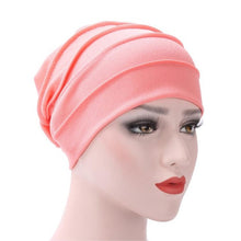 Solid Muslim Beanie Hats Women Hat Ruffle Hat Scarf Turban Fitted Cotton Head Wrap Cap ski