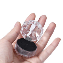 Acrylic Jewelry Packing Holder Ring Transparent Gift Box Black
