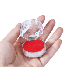 Acrylic Jewelry Packing Holder Ring Transparent Gift Box Black