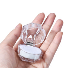 Acrylic Jewelry Packing Holder Ring Transparent Gift Box Black