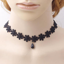 Hot Women's Fashion Necklace Black Lace Collar Choker Statement Bib Pendant