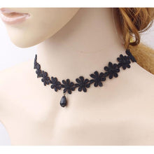 Hot Women's Fashion Necklace Black Lace Collar Choker Statement Bib Pendant