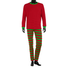 Man Family Matching Christmas  Pajamas Set  Blouse +Santa Striped Pants