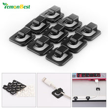 LemonBest 18Pcs Adhesive Wire Cord Clip Cable Clasp for Charger Line Headphone USB Cable Desk Universal Cord Wire Wrap Organizer