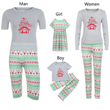 Man Family Matching Christmas Pajamas Set Blouse +Santa Printing Pants
