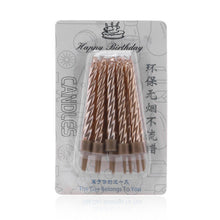 LemonBest 10PCS Silver/Gold Thread Candle Birthday Party and Festival Supplies Lovely Birthday Candles for Kitchen Baking Gifts