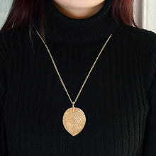 Fashion Womens Charm Golden Leaf Pendant Necklace Long Sweater Chain Jewelry