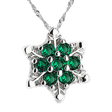 1PC Chic Snowflake Pendant Rhinestone Crystal Party Xmas Elegant Necklace