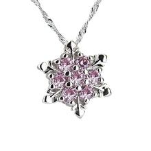1PC Chic Snowflake Pendant Rhinestone Crystal Party Xmas Elegant Necklace