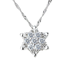 1PC Chic Snowflake Pendant Rhinestone Crystal Party Xmas Elegant Necklace