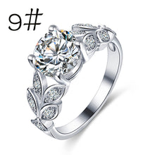 Flower Crystal Wedding Ring For Women Jewelry Accessories Rose Gold Gold Engagem