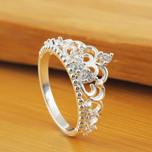 Princess Queen Crown Ring Design Wedding Crystal Size 7 Fashion Jewelry Ring