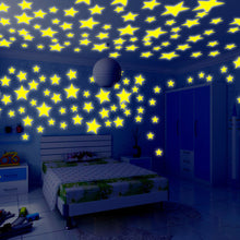 100PC Kids Bedroom Fluorescent Glow In The Dark Stars Wall Stickers
