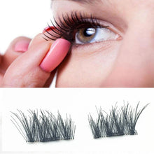 4pcs (1 Pair) Magnetic Eye Lashes 3D Reusable False Magnet Eyelashes Extension