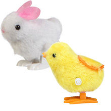 New Infant Child Toys Hopping Wind Up Easter Chick and Bunny
