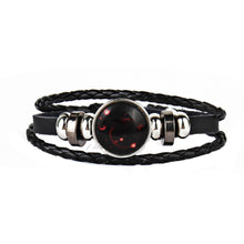 12 Constellations Faux Leather Bracelet Unisex's Braided Bangle